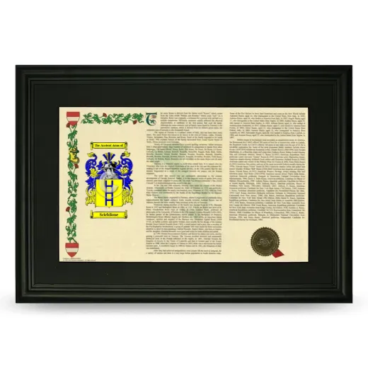 Scichilone Deluxe Armorial Landscape Framed- Black
