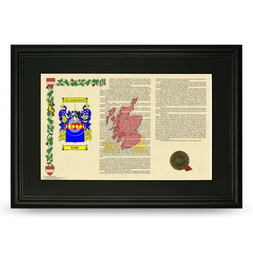 Scobie Deluxe Armorial Landscape Framed- Black