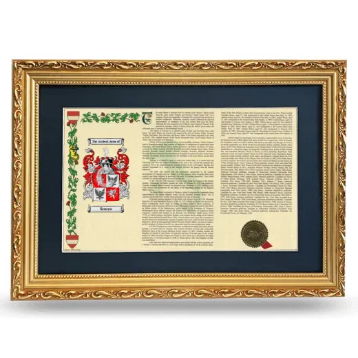 Scorzo Deluxe Armorial Landscape Framed - Gold