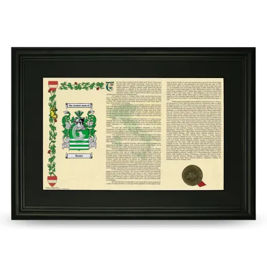Scoto Deluxe Armorial Landscape Framed- Black