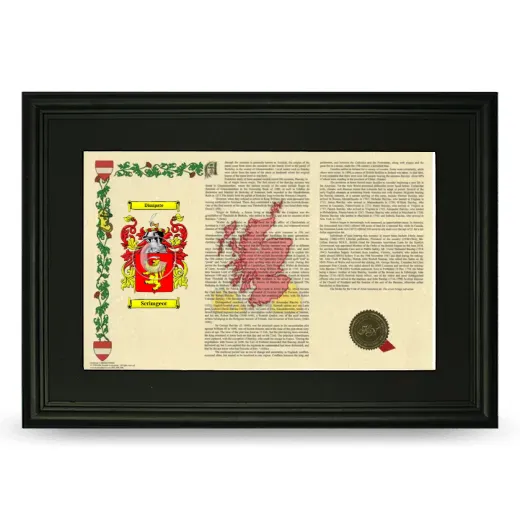 Scrimgeor Deluxe Armorial Landscape Framed- Black