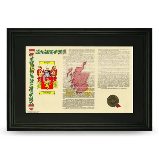 Scriminger Deluxe Armorial Landscape Framed- Black