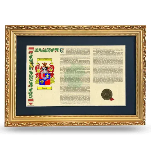 Seagle Deluxe Armorial Landscape Framed - Gold