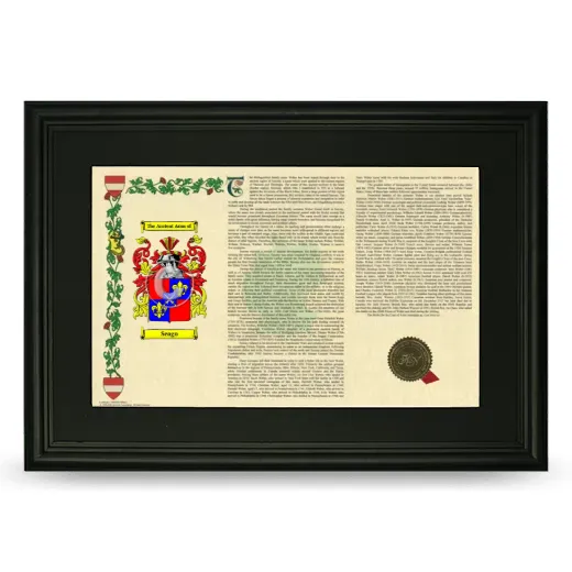 Seago Deluxe Armorial Landscape Framed- Black