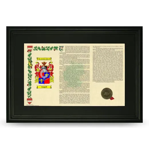Seagull Deluxe Armorial Landscape Framed- Black