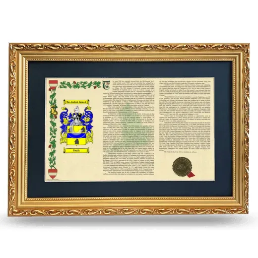 Seals Deluxe Armorial Landscape Framed - Gold