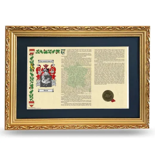 Secor Deluxe Armorial Landscape Framed - Gold