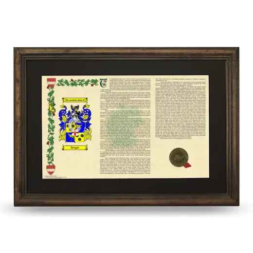 Seeger Deluxe Armorial Landscape Framed - Brown