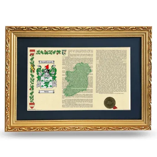 Seery Deluxe Armorial Landscape Framed - Gold