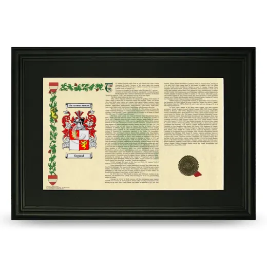 Segond Deluxe Armorial Landscape Framed- Black