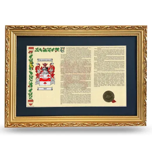 Seil Deluxe Armorial Landscape Framed - Gold