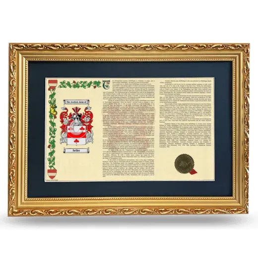 Seiler Deluxe Armorial Landscape Framed - Gold