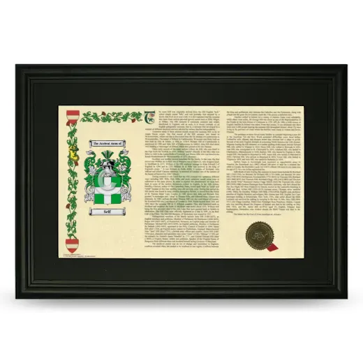 Self Deluxe Armorial Landscape Framed- Black