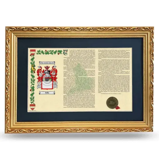 Sella Deluxe Armorial Landscape Framed - Gold