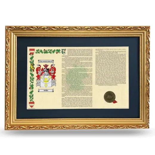 Sellai Deluxe Armorial Landscape Framed - Gold