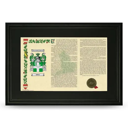 Selves Deluxe Armorial Landscape Framed- Black