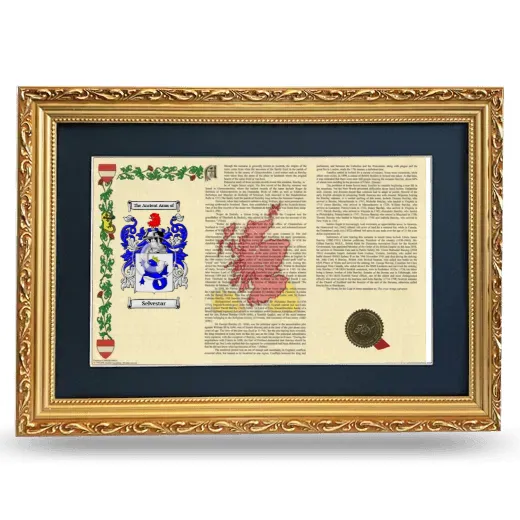 Selvestar Deluxe Armorial Landscape Framed - Gold
