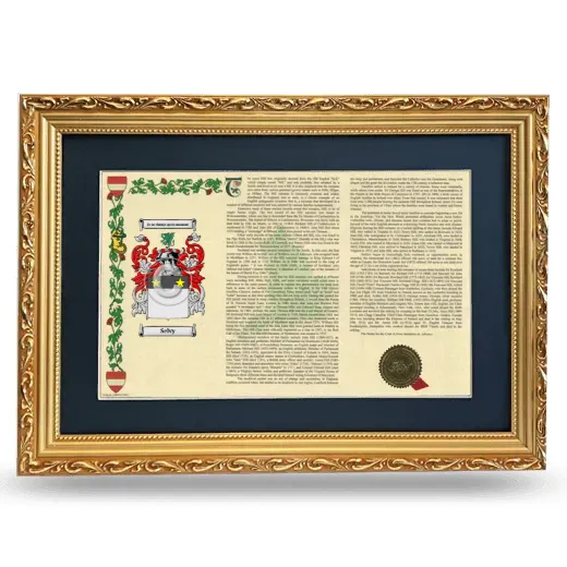 Selvy Deluxe Armorial Landscape Framed - Gold