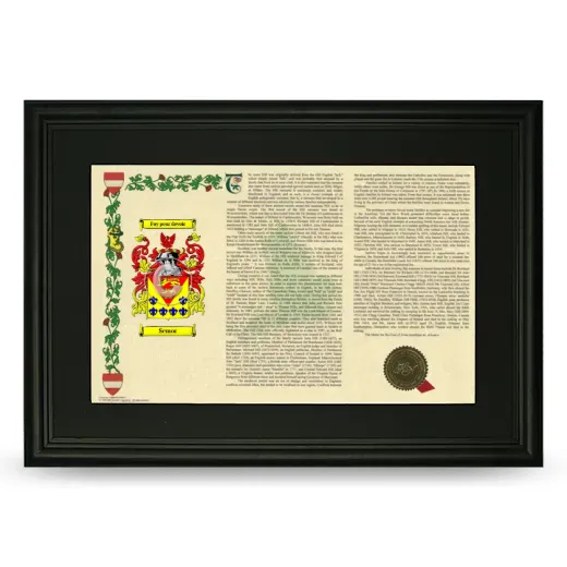 Semor Deluxe Armorial Landscape Framed- Black