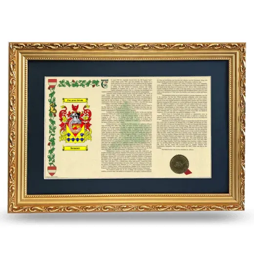 Semore Deluxe Armorial Landscape Framed - Gold