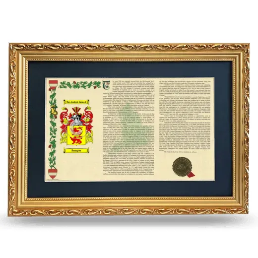 Semper Deluxe Armorial Landscape Framed - Gold