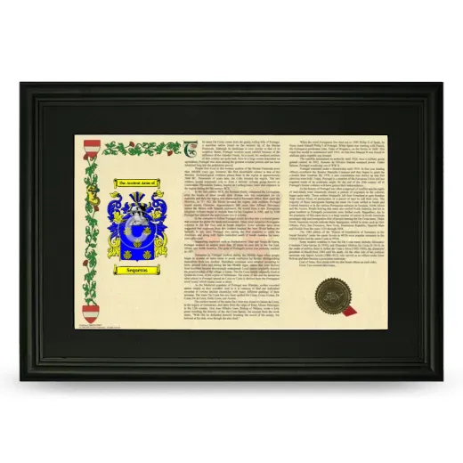 Sequeros Deluxe Armorial Landscape Framed- Black