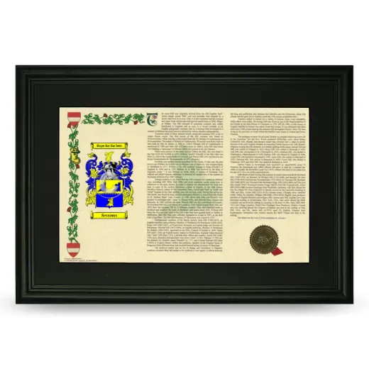 Sessoms Deluxe Armorial Landscape Framed- Black