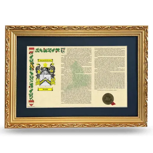 Sevans Deluxe Armorial Landscape Framed - Gold
