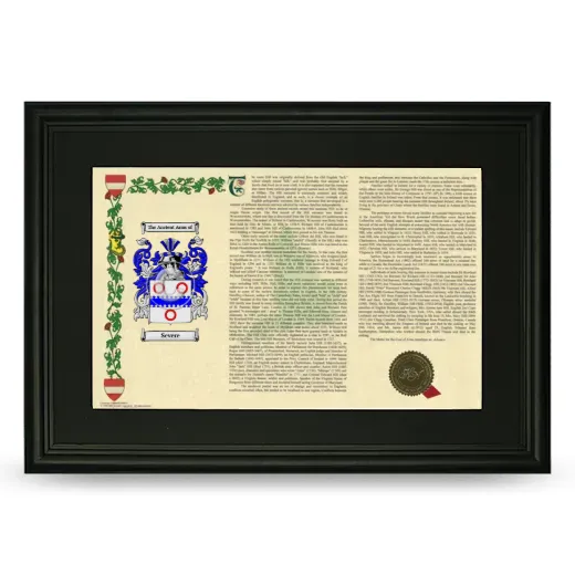 Severe Deluxe Armorial Landscape Framed- Black