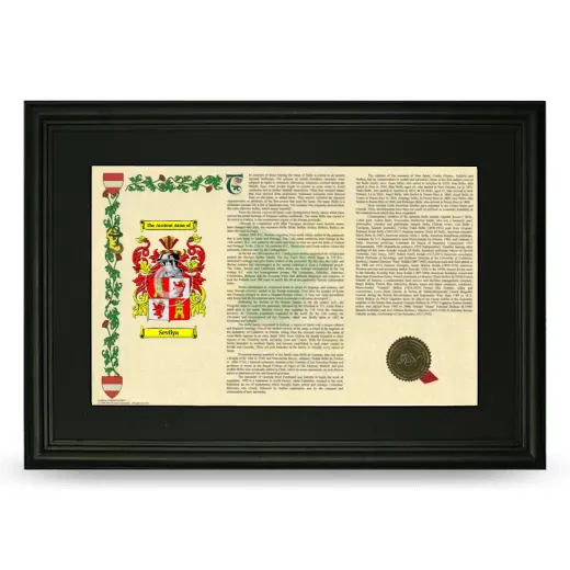 Sevilya Deluxe Armorial Landscape Framed- Black