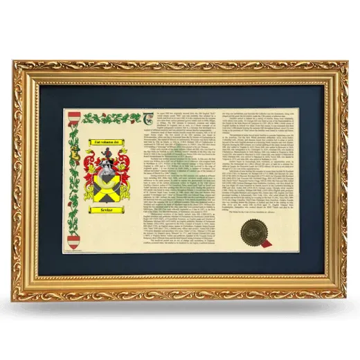 Sevine Deluxe Armorial Landscape Framed - Gold