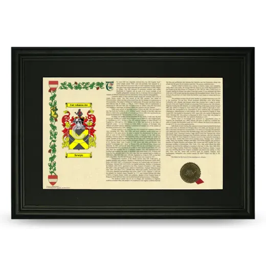Sewyn Deluxe Armorial Landscape Framed- Black