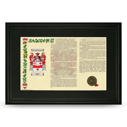 Seyler Deluxe Armorial Landscape Framed- Black