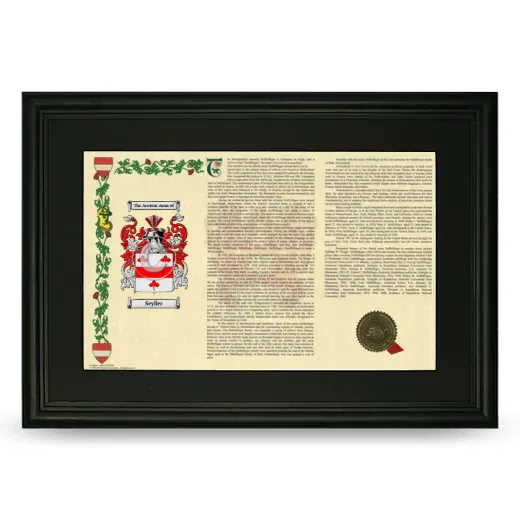 Seyller Deluxe Armorial Landscape Framed- Black
