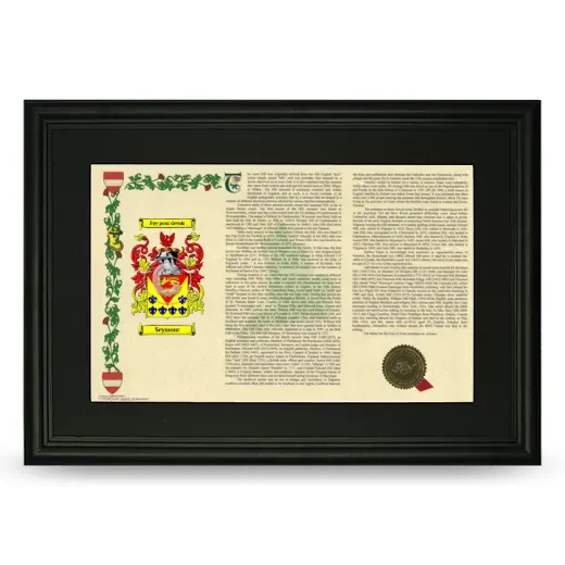 Seymour Deluxe Armorial Landscape Framed- Black
