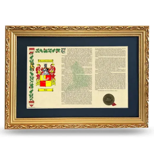 Seys Deluxe Armorial Landscape Framed - Gold