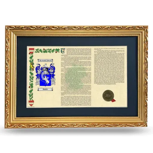 Shafer Deluxe Armorial Landscape Framed - Gold