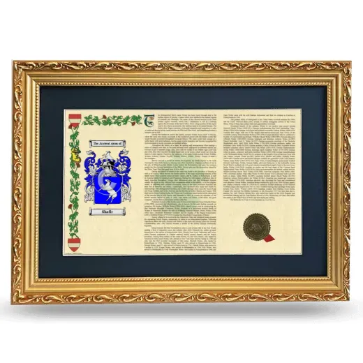 Shafir Deluxe Armorial Landscape Framed - Gold