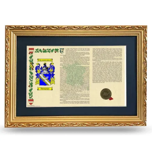 Shampaign Deluxe Armorial Landscape Framed - Gold