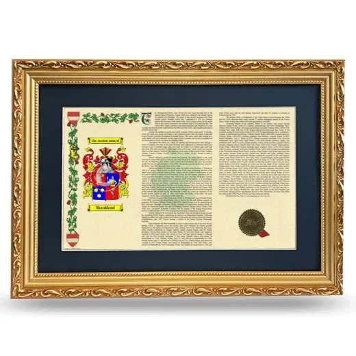 Shankland Deluxe Armorial Landscape Framed - Gold