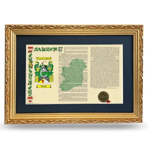 Shanley Deluxe Armorial Landscape Framed - Gold