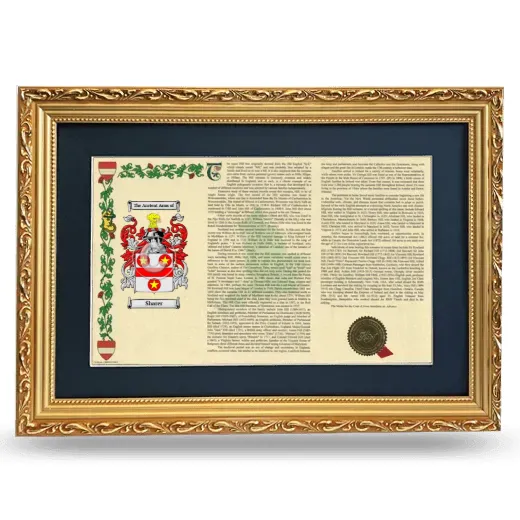 Sharer Deluxe Armorial Landscape Framed - Gold