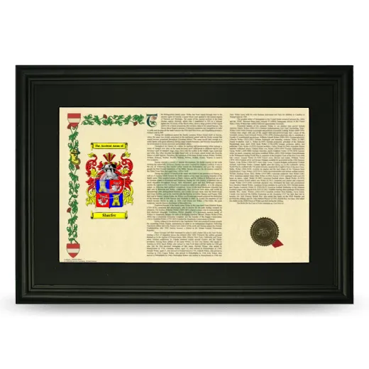 Sharfer Deluxe Armorial Landscape Framed- Black