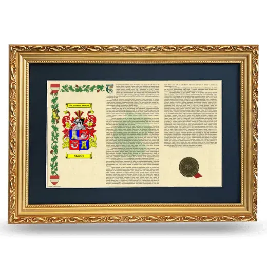Sharfer Deluxe Armorial Landscape Framed - Gold