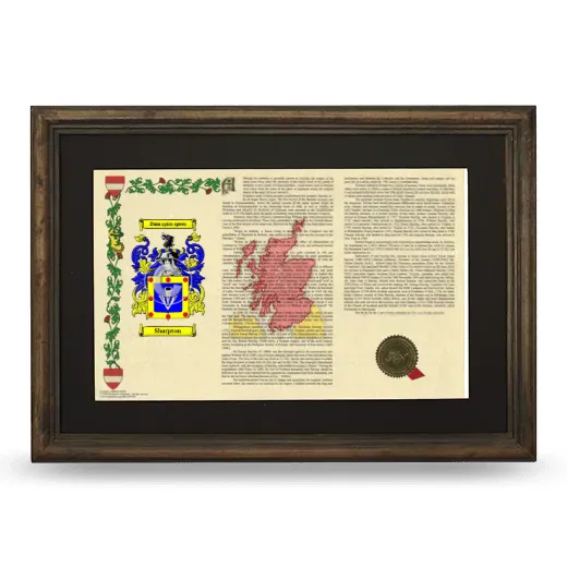 Sharpton Deluxe Armorial Landscape Framed - Brown