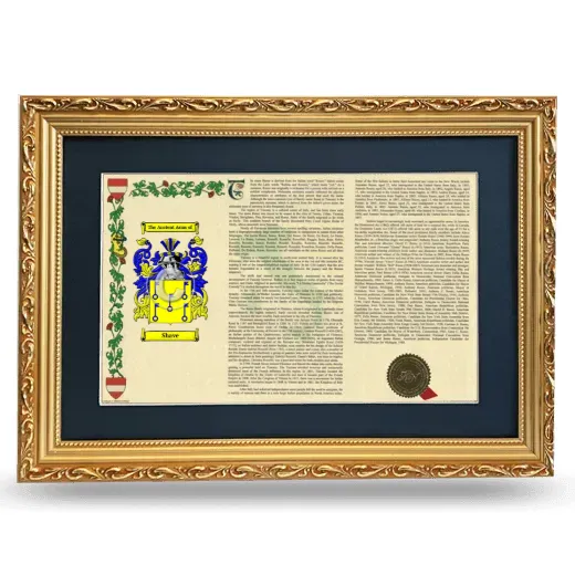 Shave Deluxe Armorial Landscape Framed - Gold