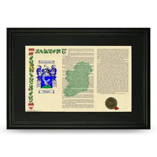 Sheagan Deluxe Armorial Landscape Framed- Black