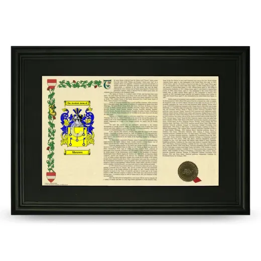 Sheaves Deluxe Armorial Landscape Framed- Black