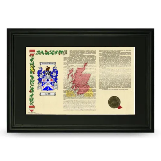 Sheddy Deluxe Armorial Landscape Framed- Black