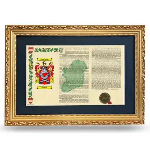 Sheerin Deluxe Armorial Landscape Framed - Gold